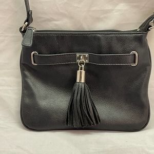 Nine West Cross Body Bag Black with Tassel early 2000’s Vintage
